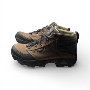 Ahnu Men's Brown Leather Blend Hiking Boots Size 11.5 Event Waterproof -1388